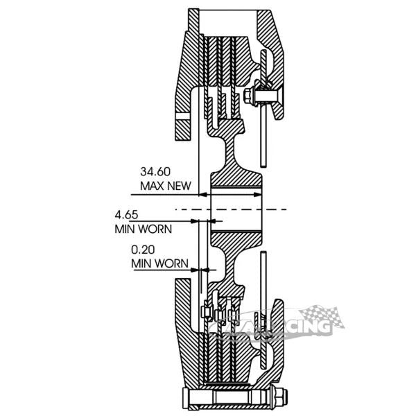 CP7373 3-Scheiben Sintermetall-Kupplung Ø184mm, Aluminium, Stegausführung
