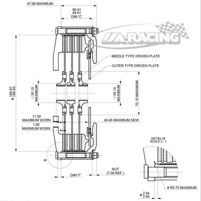 CP7383 3-Scheiben Cerametallic-Kupplung Ø184mm, Aluminium, Stegausführung