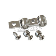 Edelstahl Rohrführung, doppelt mit Halterung