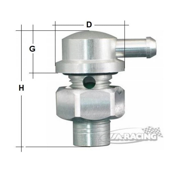 Einbauventil 90° 4,75mm Rohr