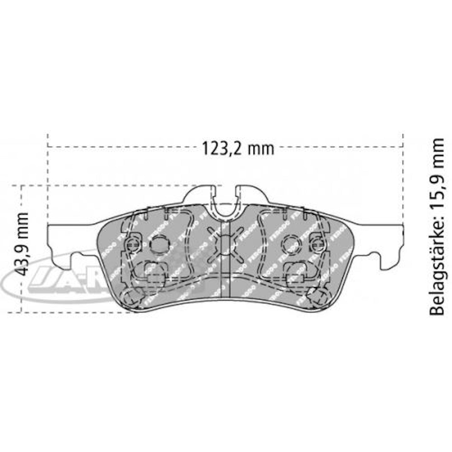 FCP1676 (FCP1500) Ferodo Bremsbelag