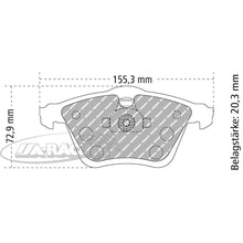 FCP1765 Ferodo Bremsbelag