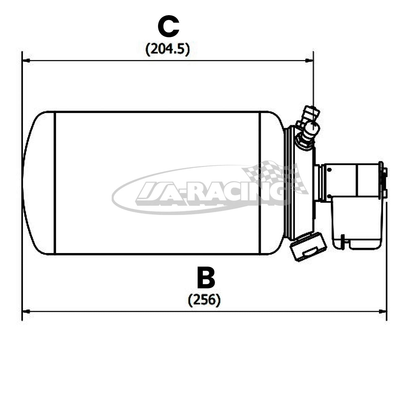 ZERO 175 COLDFIRE/MONNEX, 1- Kammer Aluminiumbehälter mit FIA homologation
