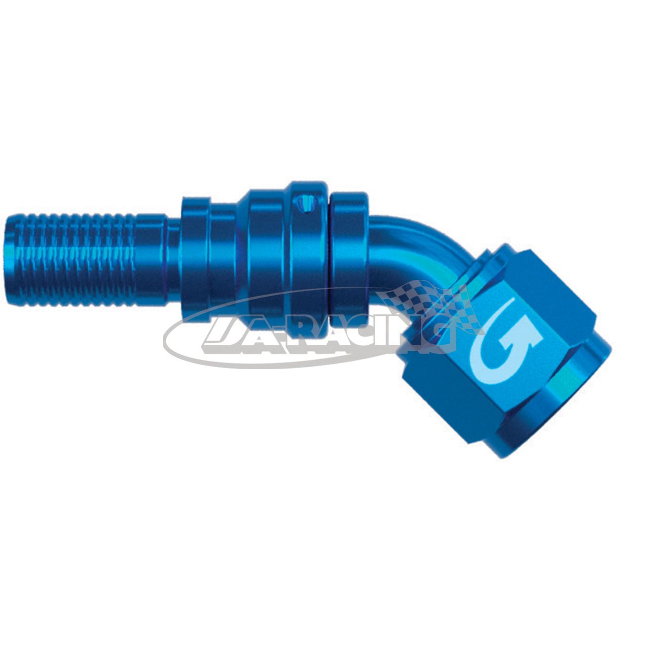 G-Line Aluminium Anschluss Serie 4000 verpressbar, 45 Grad Rohrbogen mit Drehausgleich