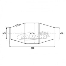 HJS DMSB Motorsport Katalysator 130x283x70mm