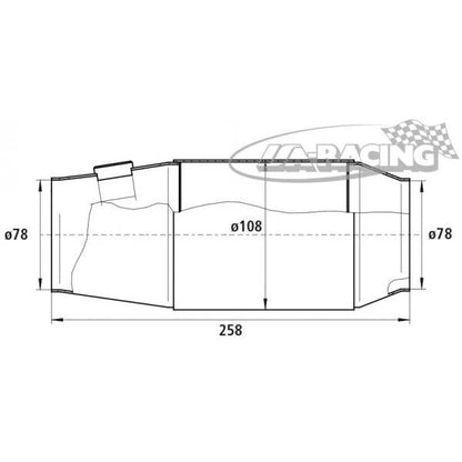 HJS Motorsport Cup Katalysator 108x258x78mm