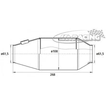 HJS Motorsport Cup Katalysator 108x268x61,5mm