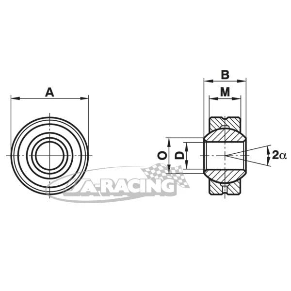 Hochfeste Fluro Gelenklager, metrisch