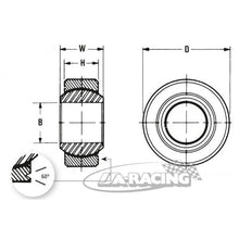 Hochfestes NMB Uniballgelenk mit Nut, Zollmasse