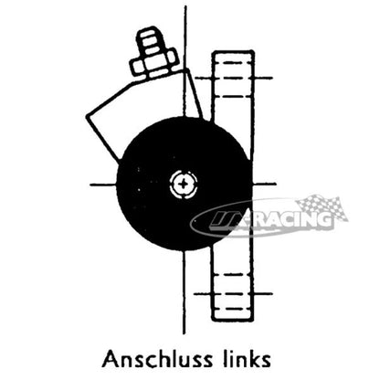 Hydraulischer Nehmerzylinder, Anschluss links