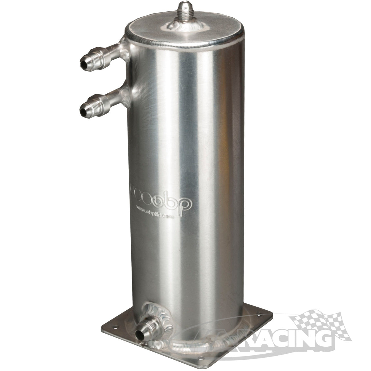 Kraftstoff Catchtank 100 x 280mm, Dash Anschlüsse, 2,0 Liter