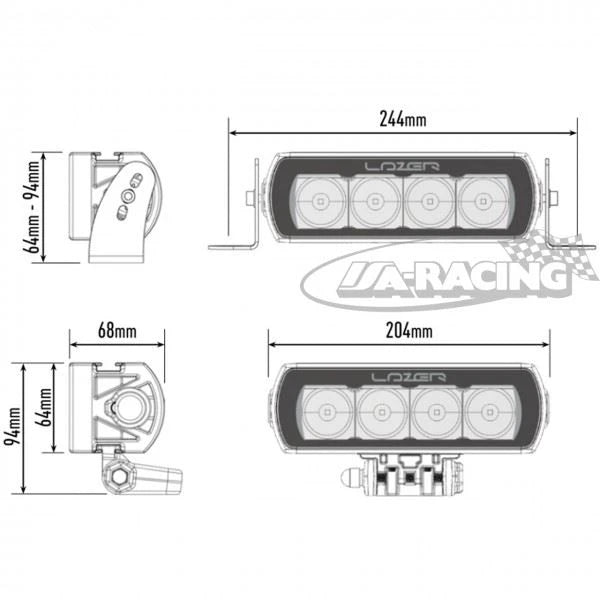 LAZER ST-4 EVO Scheinwerfermodul mit 4 LED