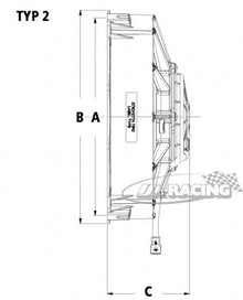 Spal Kühlerventilator  blasend, Aussendurchmesser 109,0mm, Flügel-Ø 96mm