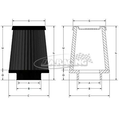 Maxogen Luftfilter mit Aluminiumflansch
