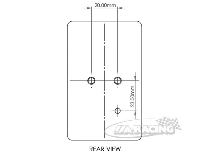 LED Regenleuchte 91x57mm umschaltbar, FIA homologiert