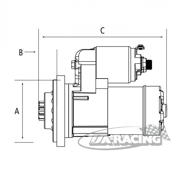 Motorsportanlasser für Caterham Rover K-Serie Motor (Caterham-Adapterplatte nicht im Lieferumfang enthalten)