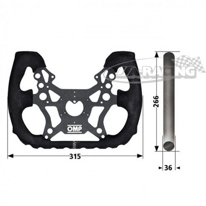 OMP Lenkrad 310 ALU GT, Ø 315mm, Wildleder