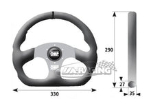 OMP Lenkrad Superquadro, Ø 330mm, Wildleder