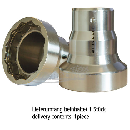 Radmutter-Nuss 1" Spline Drive Titan für Formel E