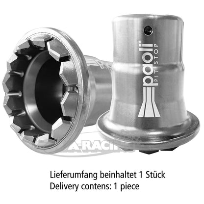 Radmutter-Nuss 1" Spline Drive Stahl für Ferrari F488/F296