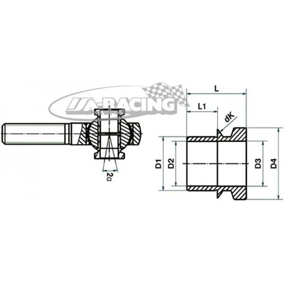 Reduzierhülse für Gelenke, rostfrei