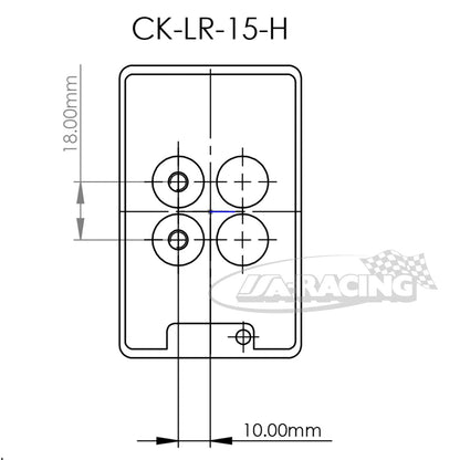 LED Regenleuchte dauerleuchtend, 90x57mm, FIA homologiert