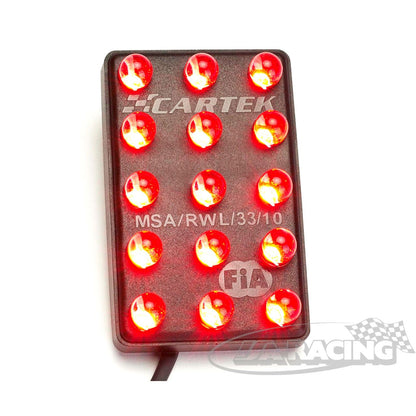 LED Regenleuchte dauerleuchtend, 90x57mm, FIA homologiert