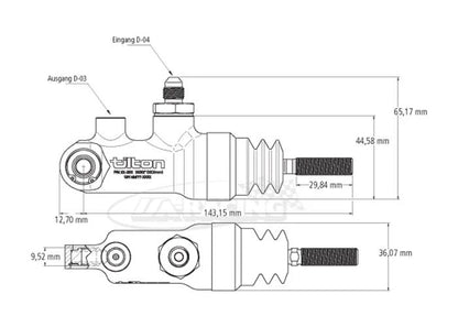 Tilton Aluminium Geberzylinder Serie 78