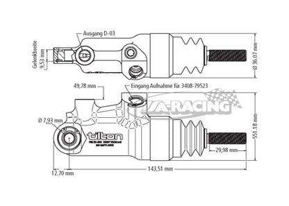Tilton Aluminium Geberzylinder Serie 79