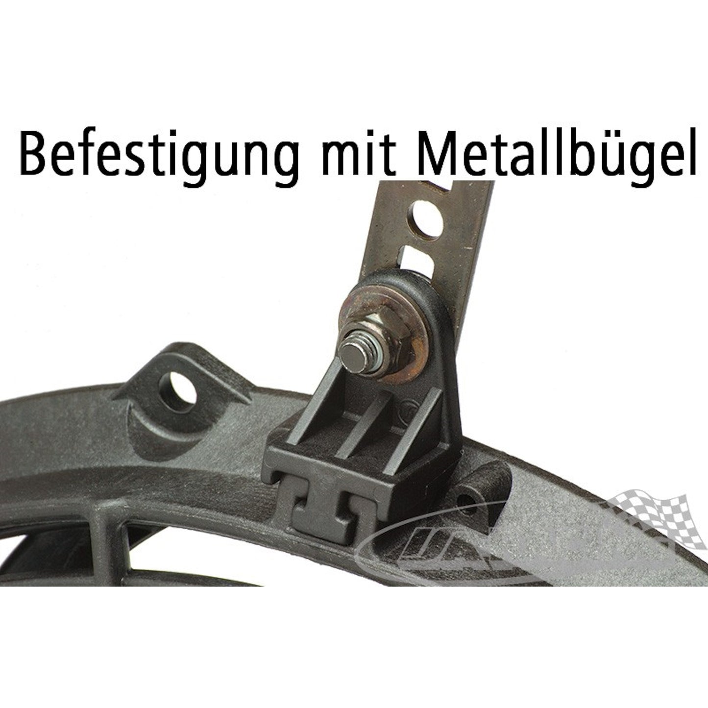 Spal Kühlerventilator saugend, Aussendurchmesser 412,0mm, gebogene Flügel-Ø 385mm