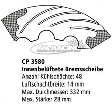 Ø 280,00mm x 25,4mm AP Bremsscheibe CP3580-814/15G8