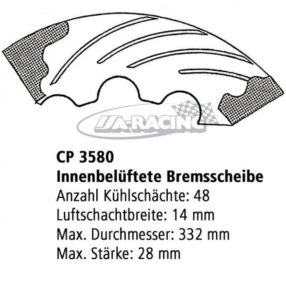 Ø 315,00mm x 28,0mm AP Bremsscheibe CP3580-1034/35G8