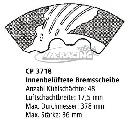 Ø 366,00mm x 32,0mm AP Bremsscheibe CP3718-1088/89GA