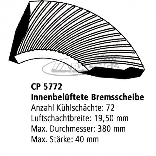 Ø 356,00mm x 32,0mm AP Bremsscheibe CP5772-1150/51G4