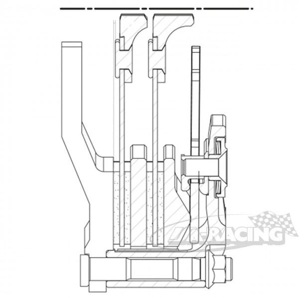 CP8601 6-Segment-Cerametallic Mitnehmerscheibe Ø184mm