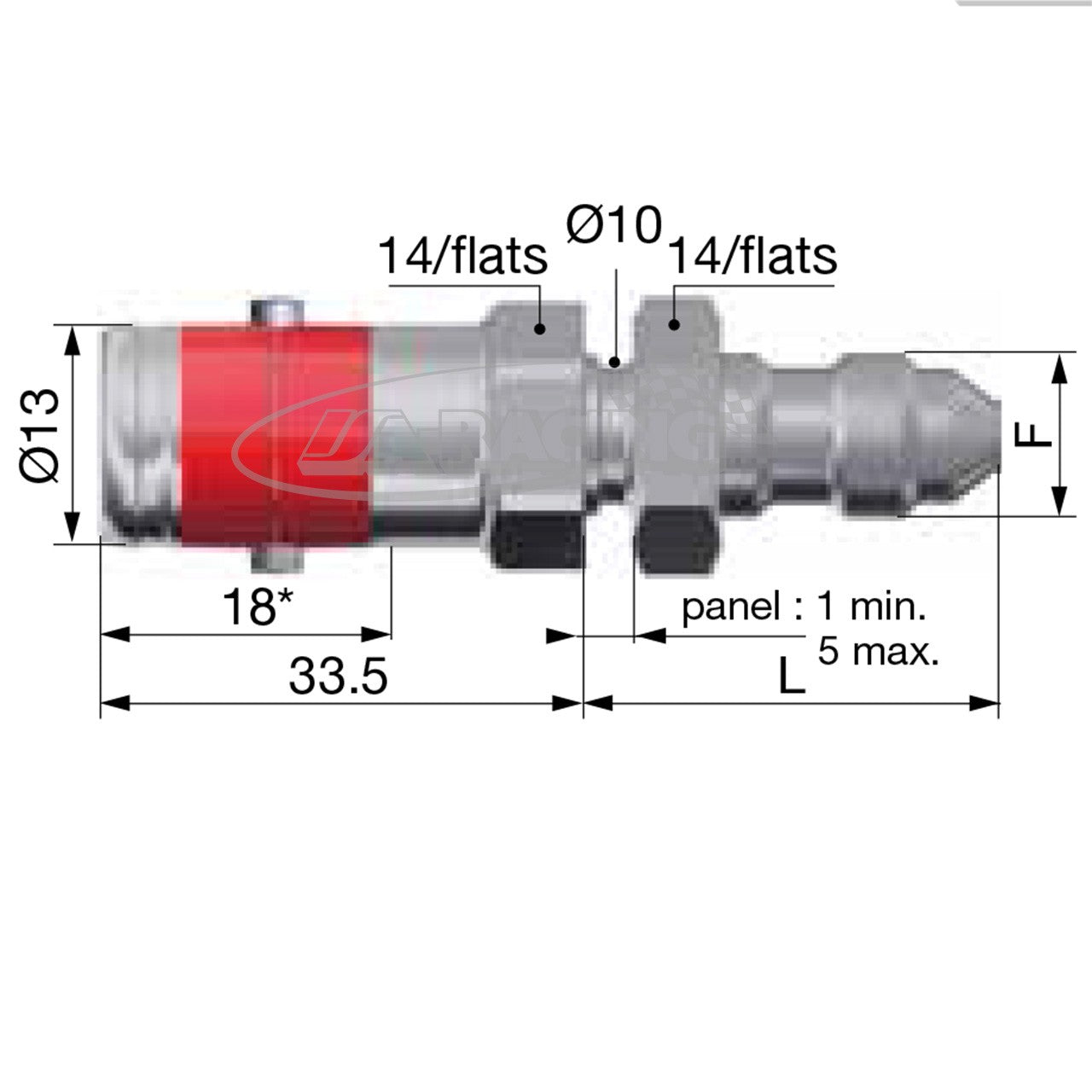 D-03 Schnellkupplung Bulkhead SPH03