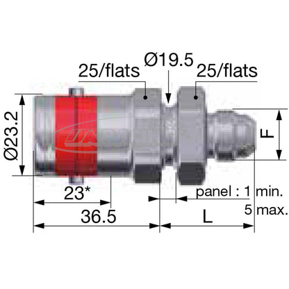 Schnellkupplung SPH08 Bulkhead für Benzine und Hydraulik