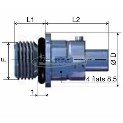 M10x1 Verschlussnippel CBR 02 mit Gummidichtung