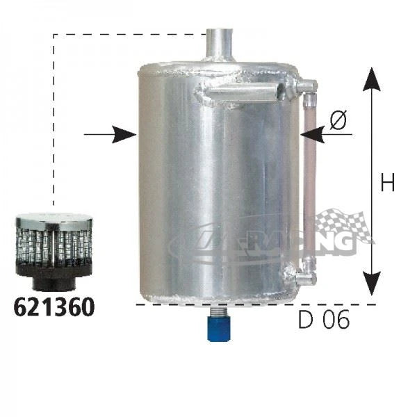 Ölsammelbehälter 3 Liter, rund Ø 140mm, 2x Schlauchstutzen