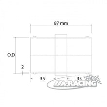 Aluminium Verbindungsrohr mit Sicke, Länge 87mm