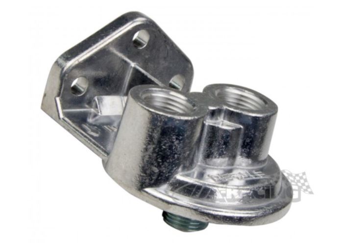 Ölfilterhalter Aluminium mit 1/2"NPT Innengewinde, Anschluss oben