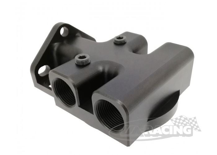 Ölfilterhalter Aluminium mit M22x1,5 Innengewinde, inkl. Thermostat