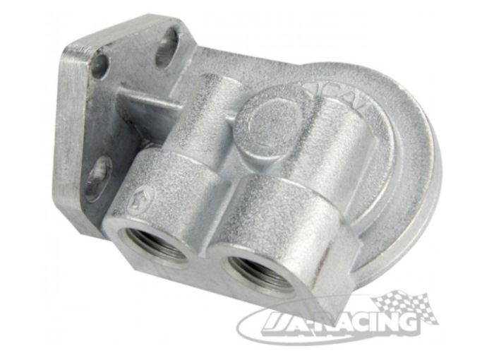 Ölfilterhalter Aluminium mit 1/2"NPT Innengewinde, Anschluss seitlich