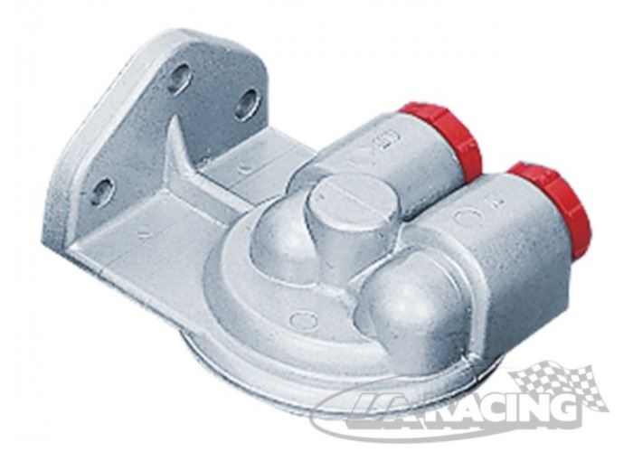Ölfilterhalter Aluminium mit 1/2"NPT Innengewinde, Anschluss seitlich