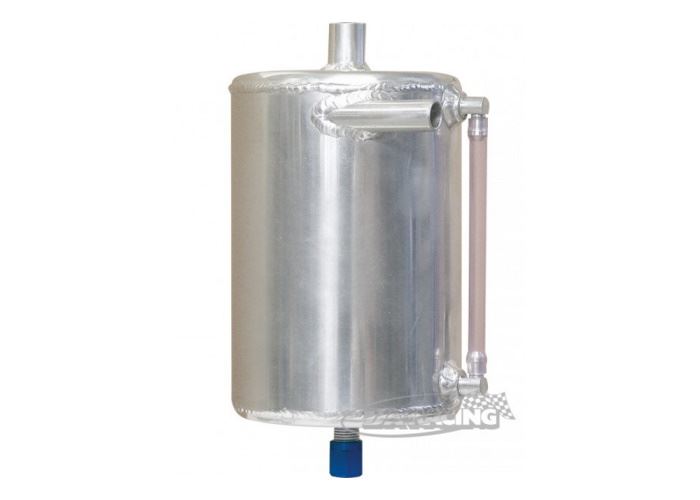 Ölsammelbehälter 2 Liter, rund Ø 120mm mit 2x Schlauchstutzen
