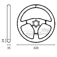 OMP Lenkrad 320 Carbon S, Ø 320mm, Wildleder