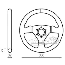 OMP Lenkrad Trecento Uno, Ø 300mm, Polyurethan