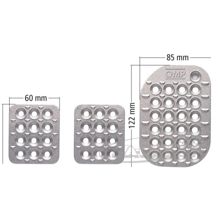 OMP Pedalset aus sandgestrahltem Aluminium