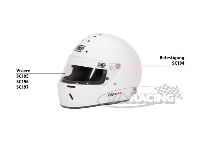OMP Ersatz Visier für Helm GP-R, GP-R K