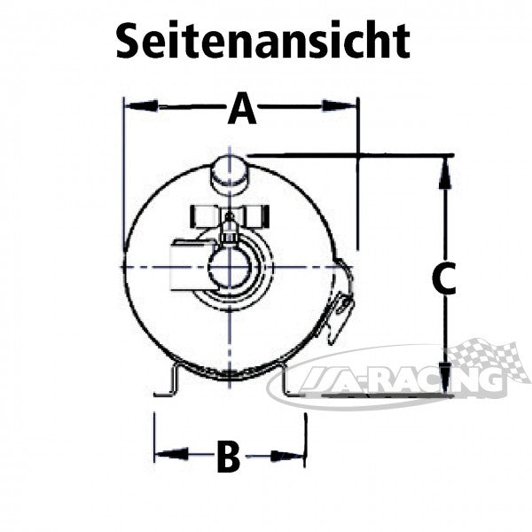 Feuerlöschsystem Zero 360, FIA-homol. Aluminium Behälter, 2,25kg Novec, eletrische Betätigung